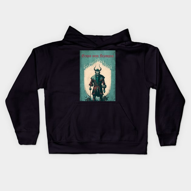 Gruss Vom Krampus Kids Hoodie by n23tees